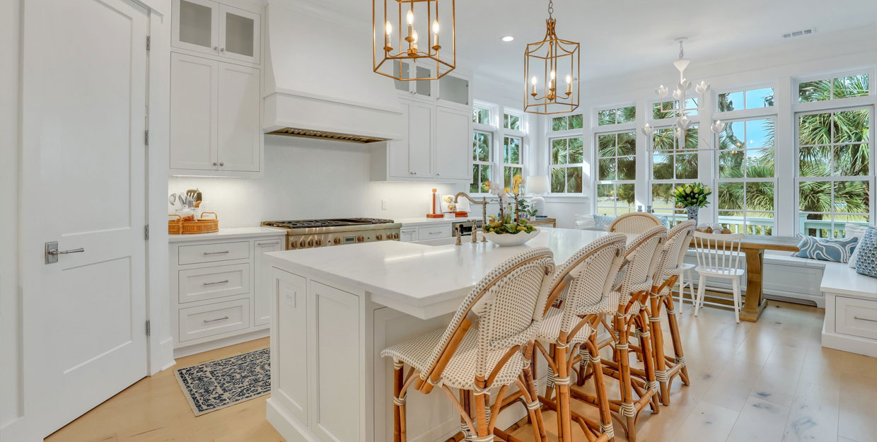 Bright White Coastal Cottage Kitchen Southern Georgia